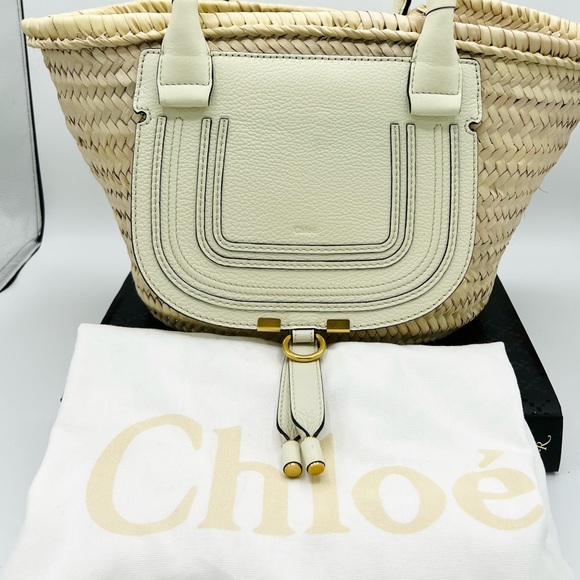 Chloe Medium Marcie Raffia Tote - Picture 9 of 9